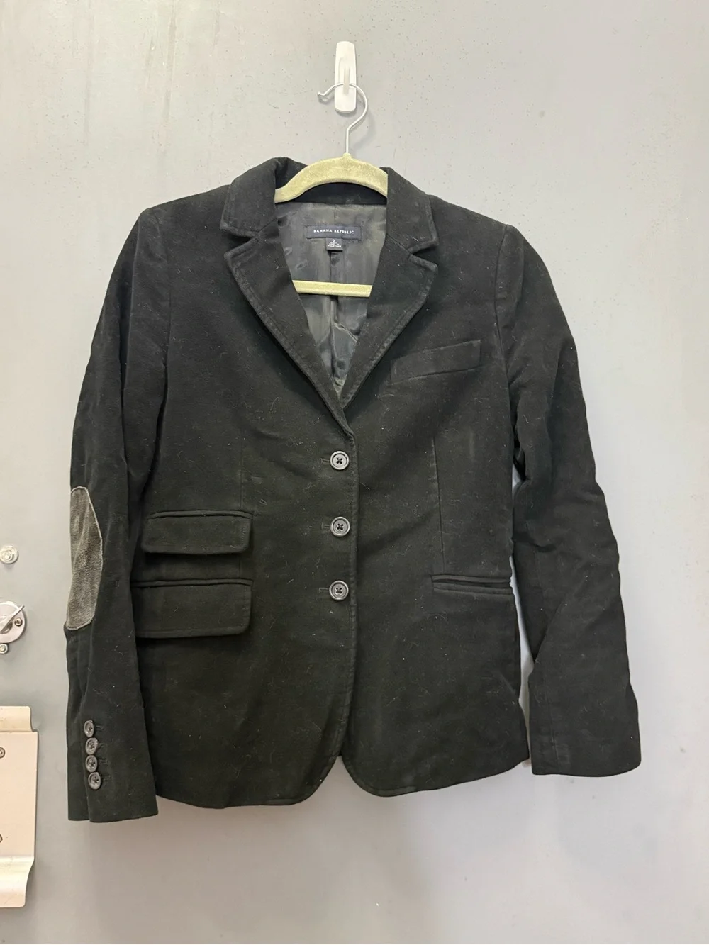 Banana Republic Black Corduroy Blazer with Elbow Patch